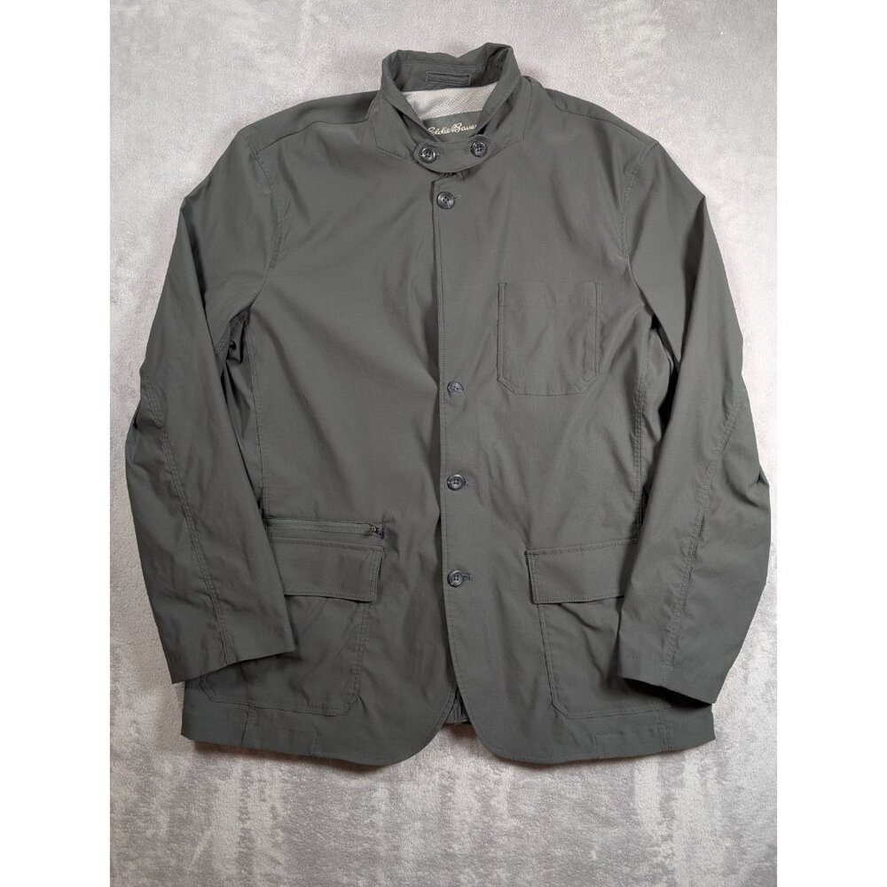 Eddie Bauer Travex Windbreaker Jacket Mens XL Gray Relaxed Fit Outdoor Hiking